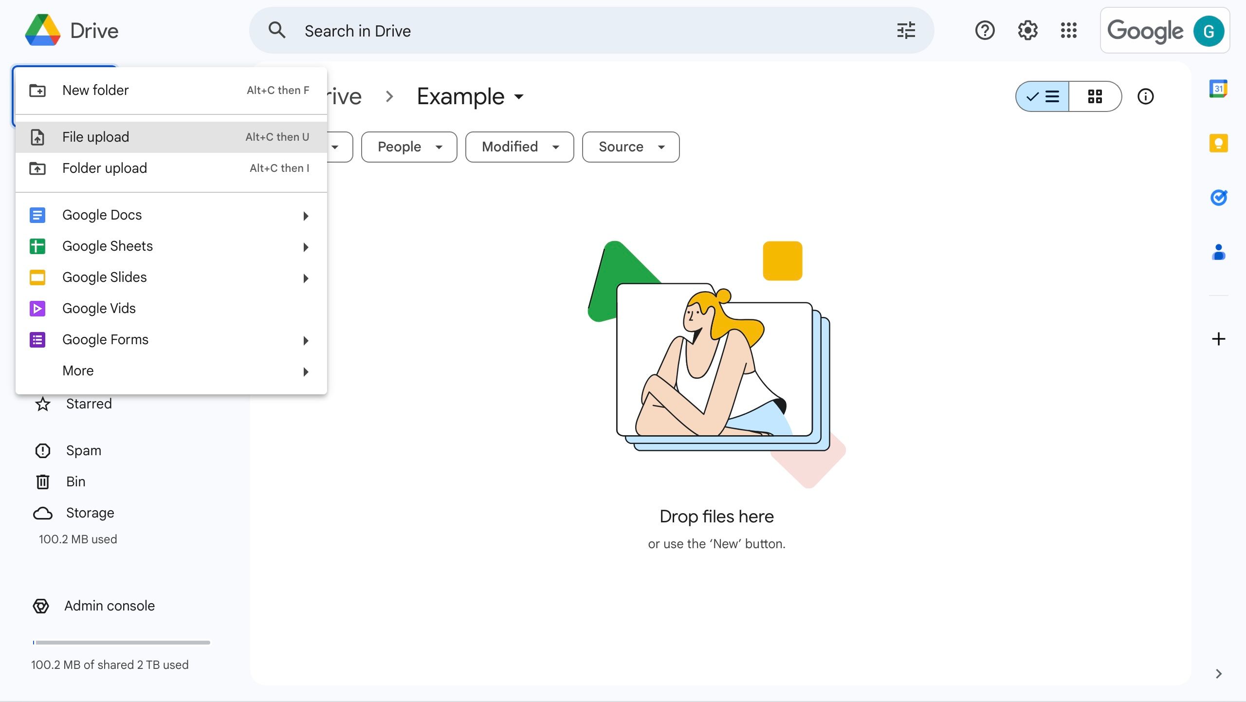 Upload file to Google Drive